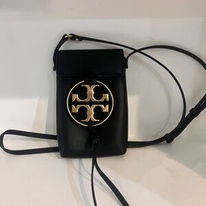 Tory Burch Black and Gold Crossbody Bag